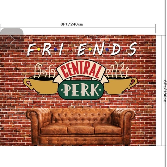 8x6ft Red Brick Wall Backdrop - Central Perk Friends Theme‎ for Parties & Photos - Picture 4 of 6
